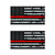 Two Pack Distressed Thin Red Line Subdued American Flag Sticker FA Graphix Vinyl Decal Firefighter EMT
