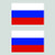 Two Pack Russian Federation Flag Sticker FA Graphix Decal Self Adhesive Vinyl Russia