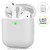 AhaStyle AirPods Case [Front LED Visible] Silicone Compatible with Apple AirPods 2 (2019)(Without Carabiner, White)