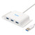 USB Hub Tainston 3-Port USB 3.0 Data Hub with Phone Stand Holder for Mac Windows OS and Linux-White