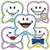 Happy Tooth Shaped Stickers - Prizes 100 per Pack