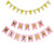 DIY Happy Birthday Bunting Banner and 12pcs Shiny Gold Paper Pennant Banners Triangle Flags for Birthday Party Decorations Wall Hanging