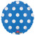 Anagram 17272 Round-Dots Blue Foil Balloon, 18"