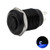 12mm 1/2" Momentary Push Button Switch 1NO SPST Black Metal Shell LED Ring Light Waterproof Toggle Switches (Blue Light)