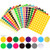 JANYUN 16 Colors 3/4" Round Coding Circle Dot Labels