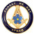 Forget Me Not AF&AM Masonic Round Blue Auto Emblem - 3" Diameter