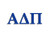 Officially Licensed Alpha Delta Pi 8" x 3" Window Decal - Blue