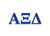 Officially Licensed Alpha Xi Delta 8" x 3" Window Decal - Blue