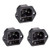 uxcell C14 Panel Mount Plug Adapter AC 250V 10A 3Pins IEC Inlet Module Plug Power Connector Socket Straight Pack of 3