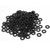 uxcell M5 x 10mm x 1mm Black Zinc Plated Flat Washers Spacers Fastener 200PCS