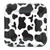 Cow Print Plates (square-shaped) (Value 24-Pack)