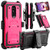 Venoro LG Stylo 4 Phone Case, LG Stylo 4 Case, Heavy Duty Shockproof Full Body Protection Case Cover with Swivel Belt Clip and Kickstand for LG Q Stylo/LG Stylo 4+ / LG Stylo 4 Plus (Pink)