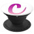 Pink Purple Letter C Monogram On White PopSockets Grip and Stand for Phones and Tablets