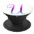 Teal Purple Pink Ombre Letter U Monogram On White PopSockets Grip and Stand for Phones and Tablets
