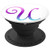 Teal Purple Pink Ombre Letter U Monogram On White PopSockets Grip and Stand for Phones and Tablets
