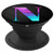 Purple Turquoise Letter N Monogram On Black PopSockets Grip and Stand for Phones and Tablets