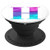 Purple Turquoise Letter H Monogram On White PopSockets Grip and Stand for Phones and Tablets
