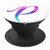 Purple Turquoise Letter P Monogram On White PopSockets Grip and Stand for Phones and Tablets