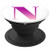 Pink Purple Letter N Monogram On White PopSockets Grip and Stand for Phones and Tablets