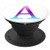 Teal Purple Pink Ombre Letter A Monogram On White PopSockets Grip and Stand for Phones and Tablets