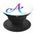 Purple Turquoise Letter A Monogram On White PopSockets Grip and Stand for Phones and Tablets