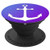 White Anchor nautical design On Purple Blue PopSockets Grip and Stand for Phones and Tablets