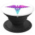 Purple Turquoise Caduceus On White - PopSockets Grip and Stand for Phones and Tablets