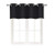 Home Queen Solid Grommet Top Blackout Curtain Valance Window Treatment for Living Room, Short Straight Drape Valance, Set of 1, 54 X 18 inch, Black