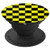 PopSockets: Checkerboard Black and Yellow - PopSockets Grip and Stand for Phones and Tablets