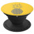Gray Pineapple on Yellow Background PopSockets Grip and Stand for Phones and Tablets