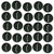 Paper Miniature Bases, 25mm Circle, 3mm Black (25)