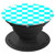 Checkerboard Neon Blue & White | Check Pattern / Checkered - PopSockets Grip and Stand for Phones and Tablets