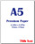 Premium A5 (8.3"x 5.83") Printer Paper - 70lb Text / 28lb Bond (105 gsm) Bright White Paper (250 Sheets)