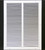 16'w X 20'h Steel Return Air Grilles - Sidewall and Cieling - HVAC DUCT COVER - White [Outer Dimensions: 17.75'w X 21.75'h]