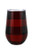 REDUCE Stemless Wine Tumbler with Lid  12oz Stainless Steel Vacuum Insulated Cup  Enjoy Your Chilled Drink at the Perfect Temperature  Ideal for an Outdoor Cocktail, Soda or WaterRed/Black Plaid