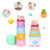 Alagoo Stacking Cups Baby Building Set, Nesting Cups Embossed Animal, Numbers, Colors Stacking and Sorting Nesting Toys for Kids Bathtub, Beach, Water Toy(11 Pcs)