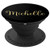 Michelle Personalized Yellow and Black Custom First Name - PopSockets Grip and Stand for Phones and Tablets