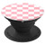 Checkerboard Pink & White - Checkered Chess Board Gift - PopSockets Grip and Stand for Phones and Tablets