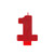 Numeral #1 Glitter Candle - Red, Party Favor, 12 Ct.