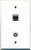 RiteAV 1 Gang Wall Plate (White) 2 Port - Cat6 (Shielded) Coax (White)