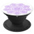 Purple Violet Mandala Flower on White - PopSockets Grip and Stand for Phones and Tablets