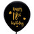 Black 18th Birthday Latex Balloons, 12inch (16pcs) Girl Boy Gold Happy 18th Birthday Party Decorations Supplies