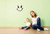 Design with Vinyl Moti 2149 1 Decal - Peel & Stick Wall Sticker : Smiley Face Color: Black Size 12"es x 12"es