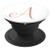 A Initial Monogram Blush Pink and White Capital Letter - PopSockets Grip and Stand for Phones and Tablets