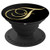 F Yellow Black Initial Monogram Capital Letter Name Art - PopSockets Grip and Stand for Phones and Tablets