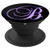 B Purple Black Initial Monogram Capital Letter Name Art - PopSockets Grip and Stand for Phones and Tablets
