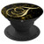 T Yellow Black Marble Initial Monogram Capital Letter Name - PopSockets Grip and Stand for Phones and Tablets