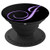J Purple Black Initial Monogram Capital Letter Name Art - PopSockets Grip and Stand for Phones and Tablets