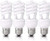 (4 Pack) Circle 13 Watt (60 Watt) Compact Fluorescent Light, Warm White 2700K, Mini Spiral Medium Base CFL Light Bulbs