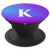 Blue and Purple Initial Letter K Monogram - PopSockets Grip and Stand for Phones and Tablets